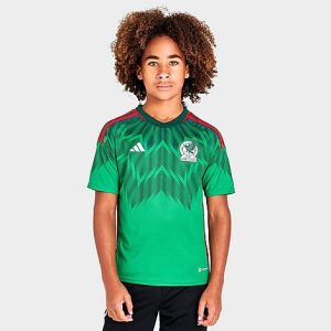 Adidas Kids&apos; Soccer Mexico 22 Home Jersey in Green/Vivid Green Size Large Polyester/Knit/Jersey - 5834808