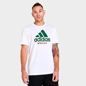 Adidas Men&apos;s Soccer Mexico Graphic T-Shirt in White/White Size 3XL 100% Cotton - 5831341