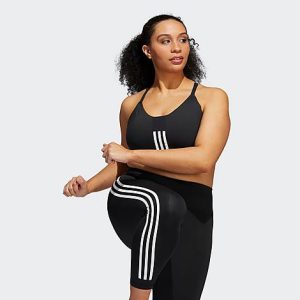 Adidas Women&apos;s AEROIMPACT Training Light-Support Sports Bra (Plus Size) in Black/Black Size 3XL Polyester/Plastic - 5824645