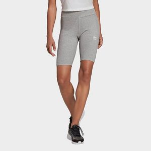 Adidas Women&apos;s Originals Adicolor Essentials Short Tights in Grey/Medium Grey Heather Size XL Cotton/Knit/Viscose - 5869121