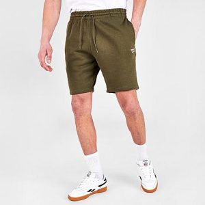 Reebok Men&apos;s Identity Training Shorts in Green/Army Green Size 2XL Cotton/Polyester - 5773670
