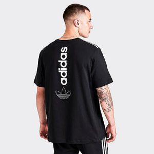Adidas Men&apos;s Originals Itasca 20 Short-Sleeve T-Shirt in Black/Black Size Medium 100% Cotton - 5782396