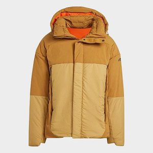 Adidas Men&apos;s Terrex MYSHELTER COLD. RDY Jacket in Beige/Mesa Size XL 100% Polyester/Plastic - 5887823