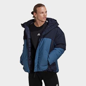 Adidas Men&apos;s Terrex MYSHELTER COLD. RDY Jacket in Blue/Legend Ink Size Small 100% Polyester/Plastic - 5887825