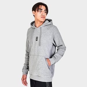 Adidas Team Men&apos;s adidas Seattle Sos FC Travel Pullover Hoodie in Grey/Medium Grey Heather Size Large 100% Cotton/Fleece - 5768160