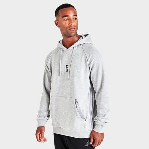 Adidas Team Men&apos;s adidas Columbus Crew FC Travel Pullover Hoodie in Grey/Medium Grey Heather Size XL 100% Cotton/Fleece - 5768131
