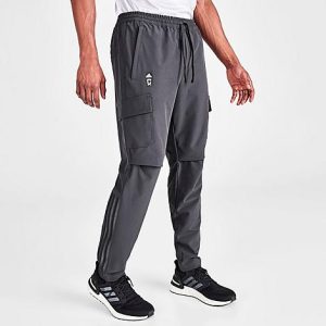 Adidas Team Men&apos;s adidas Columbus Crew SC Soccer Travel Pants in Black/Utility Black Size XL Polyester/Knit - 5768196
