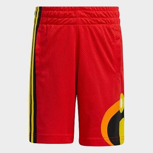 Adidas Toddler and Little Kids&apos; Metroville Basketball Shorts in Red/Vivid Red Size XS Polyester - 5887735