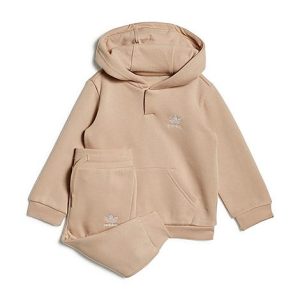 Adidas Infant Originals Adicolor Hoodie And Jogger Pants Set in Beige/Magic Beige Size 18 M Cotton/Polyester/Fleece - 5808730