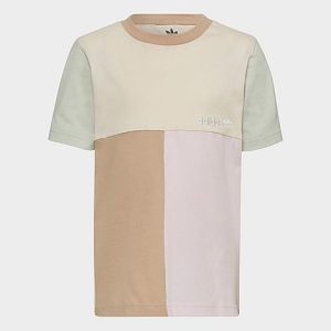 Adidas Kids&apos; Originals Colorblock T-Shirt in Beige/Magic Beige Size Large 100% Cotton/Jersey - 5887680
