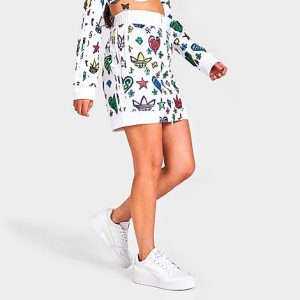 Adidas Women&apos;s Originals x Jeremy Scott Monogram Skirt in White/White Size XL Cotton/Polyester - 5820232
