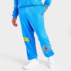 Adidas Men&apos;s Originals Unite Graphics Jogger Sweatpants in Blue/Pulse Blue Size 2XL Cotton/Polyester/Fleece - 5831573