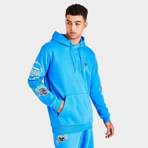 Adidas Men&apos;s Originals Graphics Unite Hoodie in Blue/Pulse Blue Size 2XL Cotton/Polyester/Fleece - 5831583