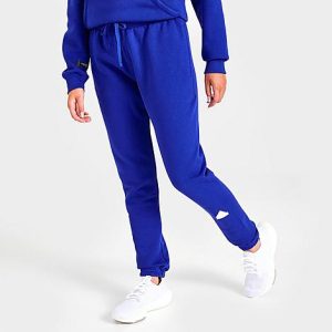 Adidas Women&apos;s Sportswear Jogger Sweatpants in Blue/Semi Lucid Blue Size XL Cotton/Polyester/Fleece - 5834189