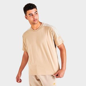 Adidas Men&apos;s Originals Adicolor Parley T-Shirt in Beige/ Size 2XL Cotton/Jersey - 5831563