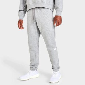 Adidas Men&apos;s Sportswear Fleece Sweatpants in Grey/Medium Grey Heather Size 2XL Cotton/Polyester/Fleece - 5831408