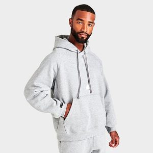 Adidas Men&apos;s Sportswear Pullover Hoodie in Grey/Medium Grey Heather Size 2XL Cotton/Polyester/Fleece - 5831143