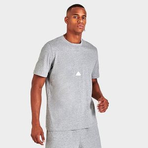 Adidas Men&apos;s Sportswear Classic Logo Short-Sleeve T-Shirt in Grey/Medium Grey Heather Size 2XL 100% Cotton/Jersey - 5831126