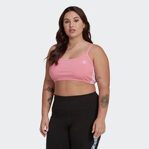 Adidas Women&apos;s Originals Adicolor Classics Bra Top (Plus Size) in Pink/Bliss Pink Size 3XL Cotton/Knit/Viscose - 5868961