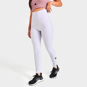 Adidas Women&apos;s Sportswear Cropped Tights in Grey/Silver Dawn Size XL Nylon - 5834199