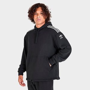 Adidas Men&apos;s Originals Adicolor Parley Hoodie in Black/Black Size 2XL Cotton - 5831538