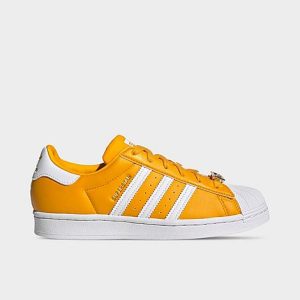 Adidas Women&apos;s Originals Superstar Casual Shoes in Yellow/ Size 5.5 Leather - 3546467