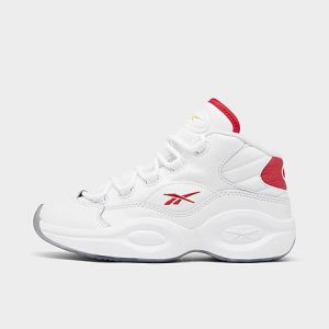 Reebok Little Kids&apos; Question Mid Basketball Shoes in Red/White/White Size 13.0 Leather - 3165322