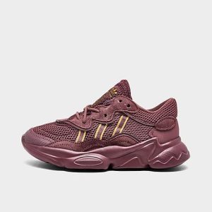 Adidas Girls&apos; Little Kids&apos; Originals Ozweego Casual Shoes in Purple/Maroon Size 13.0 Suede - 3204346