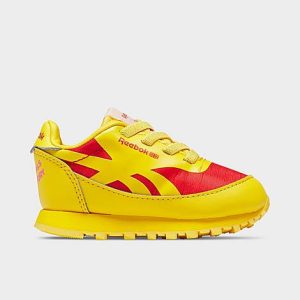 Reebok Kids&apos; Toddler x Animal Observatory Classic Leather Stretch Lace Casual Shoes in Yellow/Always Yellow Size 5.0 - 3542075