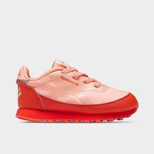 Reebok Kids&apos; Toddler x Animal Observatory Classic Leather Stretch Lace Casual Shoes in Red/Racer Red Size 10.0 - 3542121