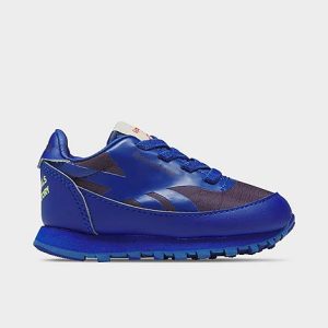 Reebok Kids&apos; Toddler x Animal Observatory Classic Leather Stretch Lace Casual Shoes in Blue/Cobalt Size 7.0 - 3542103
