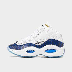 Reebok Big Kids&apos; x Panini Question Mid Basketball Shoes in White/Footwear White Size 7.0 Leather/Suede - 3187230