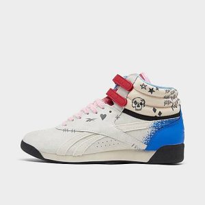 Reebok Women&apos;s Freestyle Hi Casual Shoes in White/Morning Fog Size 7.5 Leather - 3224921