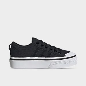 Adidas Women&apos;s Originals Nizza Platform Casual Shoes in Black/ Size 11.0 - 3546680