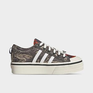 Adidas Women&apos;s Originals Nizza Platform Casual Shoes in Grey/ Size 9.0 - 3546689