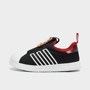 Adidas Kids&apos; Toddler Originals Superstar 360 Slip-On Casual Shoes in Black/Core Black Size 10.0 - 3198717
