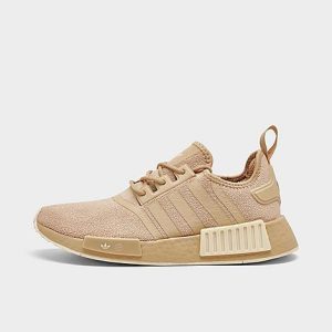 Adidas Women&apos;s Originals NMD R1 Casual Shoes in Beige/Magic Beige Size 10.5 - 3201491