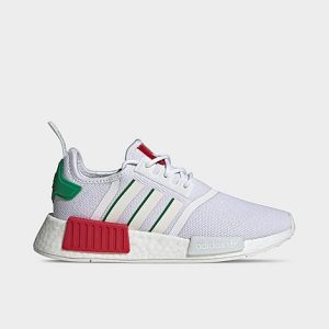 Adidas Big Kids&apos; Originals NMD R1 Casual Shoes in White/Cloud White Size 7.0 - 3545338