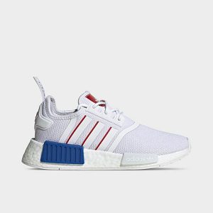 Adidas Big Kids&apos; Originals NMD R1 Casual Shoes in White/Cloud White Size 7.0 - 3545330