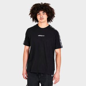 Adidas Men&apos;s Originals Taped T-Shirt in Black/Black Size 2XL - 5831300