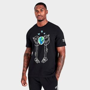 Adidas Men&apos;s Originals André Saraiva Graphic Short-Sleeve T-Shirt in Black/Black Size Medium 100% Cotton/Jersey - 5808775