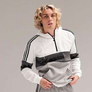Adidas Originals Itasca 20 Half-Zip Hoodie in White/White Size 2XL Cotton/Polyester/Fleece - 5818151