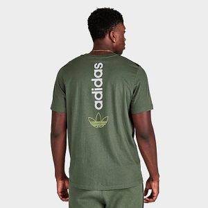 Adidas Men&apos;s Originals Itasca 20 Short-Sleeve T-Shirt in Green/Base Green Size 2XL 100% Cotton - 5842436