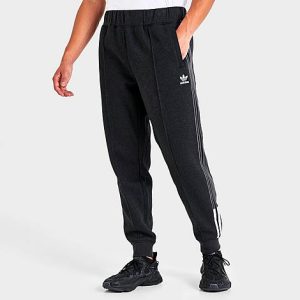 Adidas Men&apos;s Originals SST Fleece Jogger Pants in Black/Black Size 2XL Cotton/Polyester/Fleece - 5846017