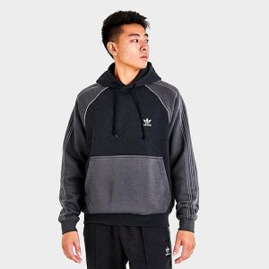 Adidas Men&apos;s Originals SST Fleece Hoodie in Grey/Black Size 2XL Cotton/Polyester/Fleece - 5846007