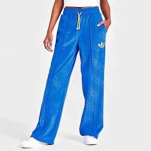 Adidas Women&apos;s Originals Adicolor Heritage Now Velour Pants in Blue/Blue Size XL Polyester/Velour/Plastic - 5842622