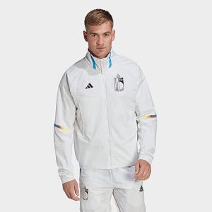 Adidas Men&apos;s Belgium Soccer Game Day Anthem Jacket Size Large Polyester/Plastic - 5888167