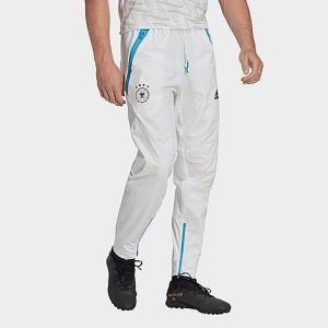 Adidas Men&apos;s Germany Soccer Game Day Travel Pants in White/White Size XL Polyester/Plastic - 5888247