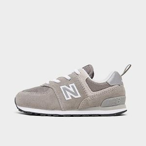New Balance Boys&apos; Toddler 574 Suede Casual Shoes in Grey/Grey Size 10.0 - 3116796