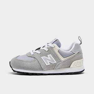 New Balance Boys&apos; Toddler 574 Suede Casual Shoes in Grey/Team Away Grey Size 4.0 - 3155530